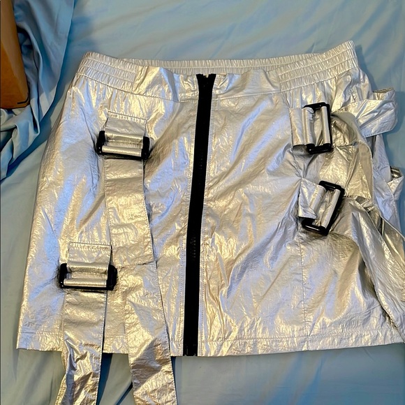 Hot & Delicious Dresses & Skirts - Silver Buckle Detail Skirt